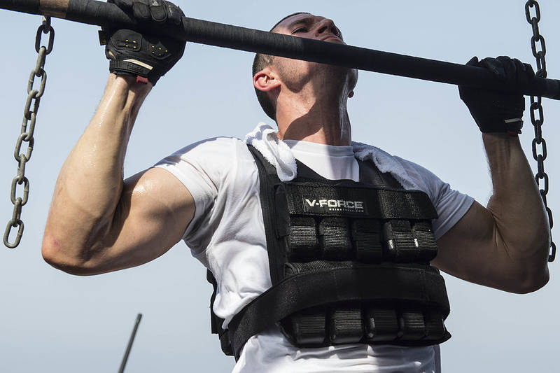 Picture of Guy Doing Weighted Vest Training